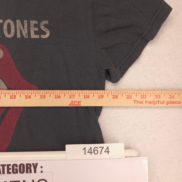 The Rolling Stones 1975 US Tour Band Crew Neck T Shirt Mens Size L Black - Picture 7 of 9